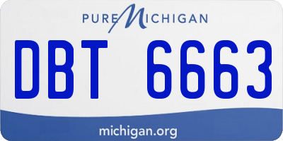 MI license plate DBT6663