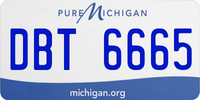MI license plate DBT6665