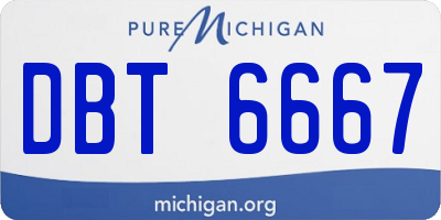 MI license plate DBT6667