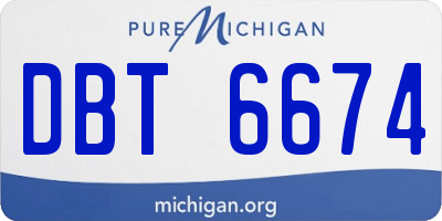 MI license plate DBT6674