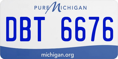 MI license plate DBT6676