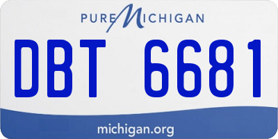 MI license plate DBT6681
