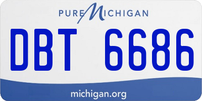 MI license plate DBT6686