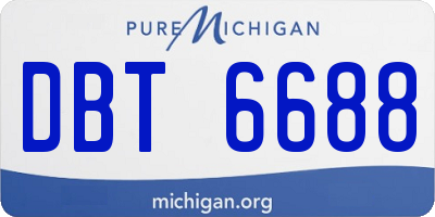 MI license plate DBT6688