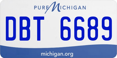 MI license plate DBT6689