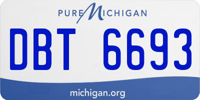MI license plate DBT6693