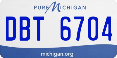 MI license plate DBT6704