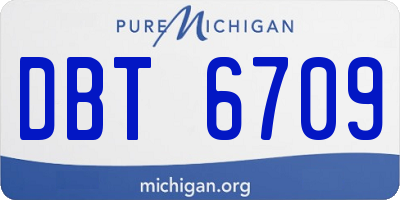 MI license plate DBT6709