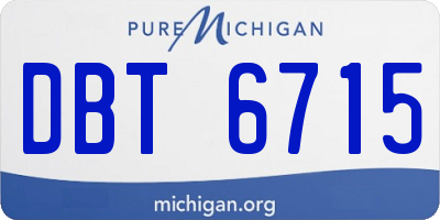 MI license plate DBT6715