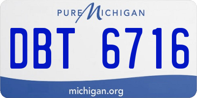 MI license plate DBT6716