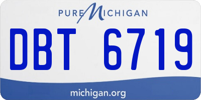 MI license plate DBT6719