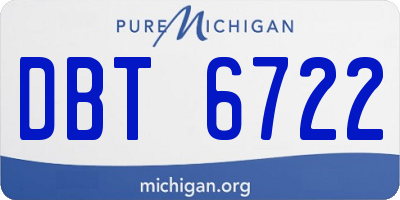 MI license plate DBT6722