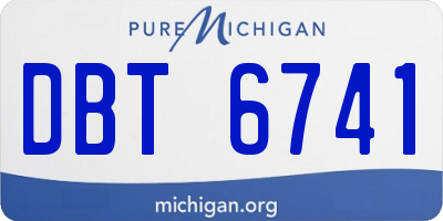 MI license plate DBT6741