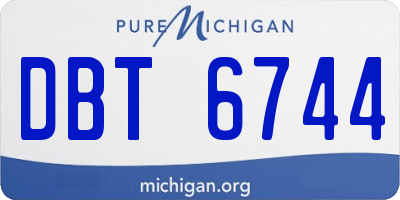 MI license plate DBT6744