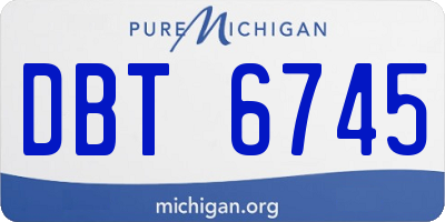 MI license plate DBT6745