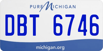 MI license plate DBT6746