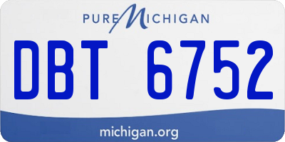 MI license plate DBT6752