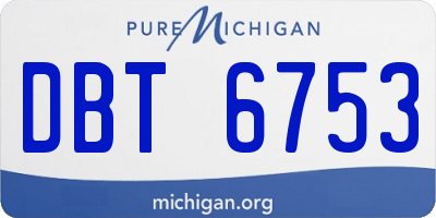 MI license plate DBT6753