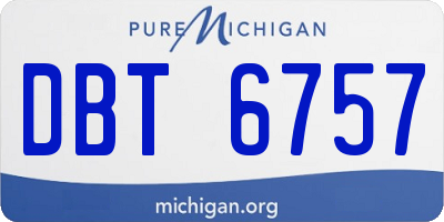 MI license plate DBT6757