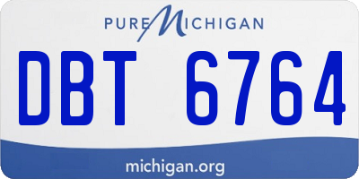 MI license plate DBT6764