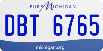 MI license plate DBT6765