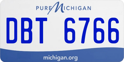 MI license plate DBT6766