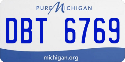 MI license plate DBT6769