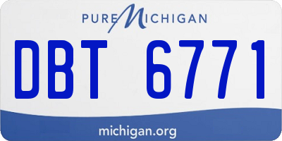 MI license plate DBT6771