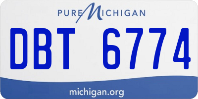 MI license plate DBT6774
