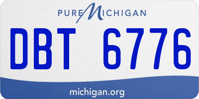 MI license plate DBT6776