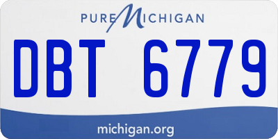 MI license plate DBT6779