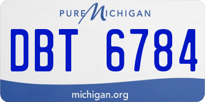 MI license plate DBT6784