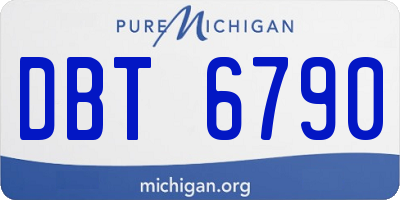 MI license plate DBT6790