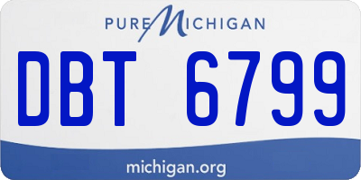 MI license plate DBT6799