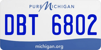 MI license plate DBT6802