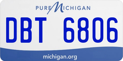 MI license plate DBT6806