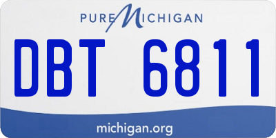 MI license plate DBT6811