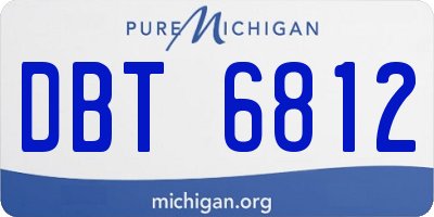 MI license plate DBT6812