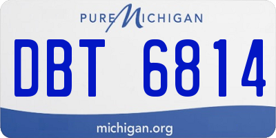 MI license plate DBT6814