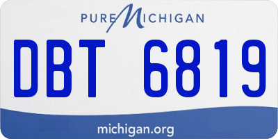 MI license plate DBT6819