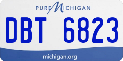 MI license plate DBT6823