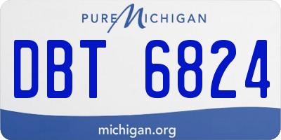 MI license plate DBT6824