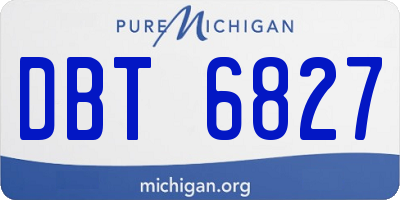 MI license plate DBT6827
