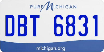 MI license plate DBT6831