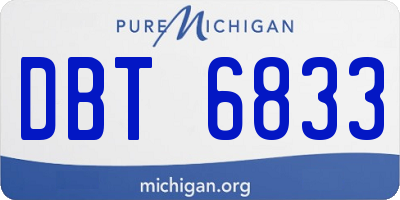 MI license plate DBT6833