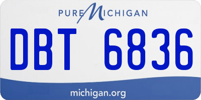 MI license plate DBT6836