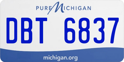 MI license plate DBT6837