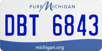 MI license plate DBT6843