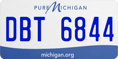 MI license plate DBT6844