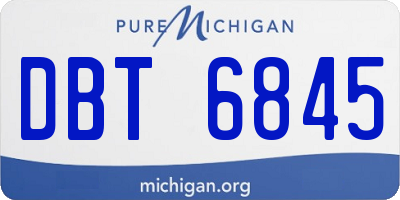 MI license plate DBT6845